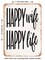 DECORATIVE METAL SIGN - Happy Wife Happy Life - Vintage Rusty Look